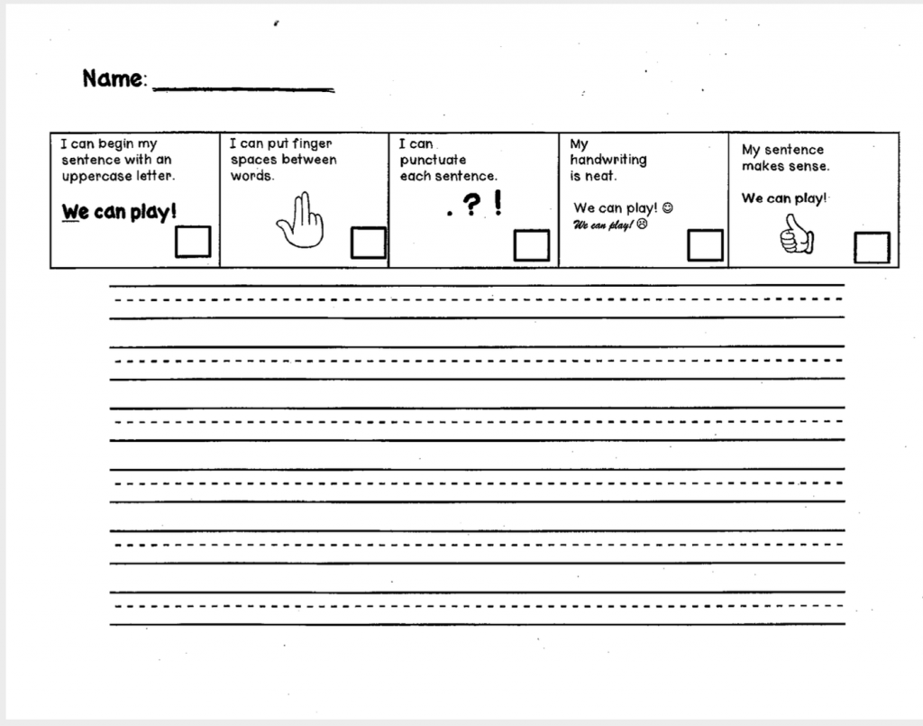 Writing Sentences Grade 1 For Grownups